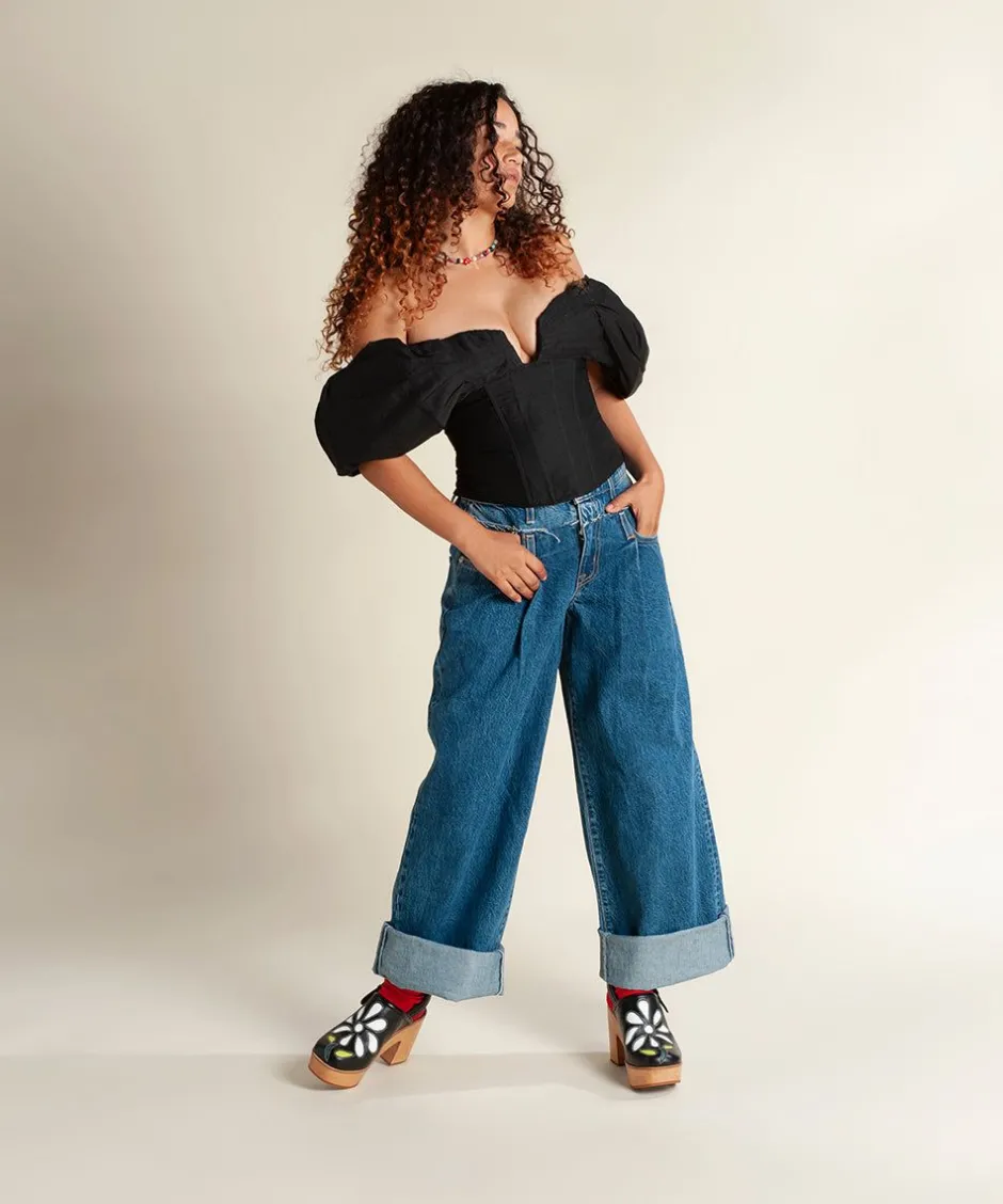 bonnie_in_black_floral_5.webp Charlotte Stone Bonnie In Black Floral*Women Clogs