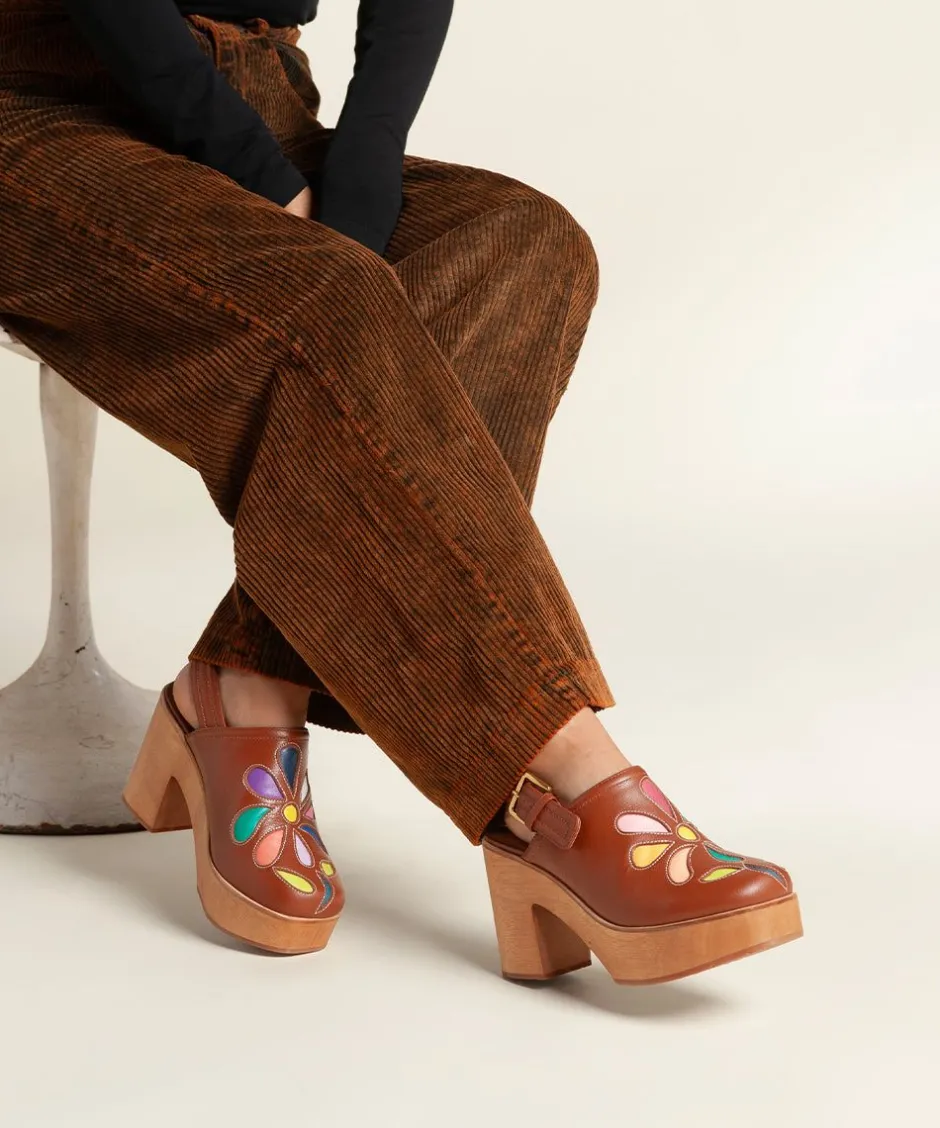 Charlotte Stone Bonnie In Whiskey Floral*Women Clogs