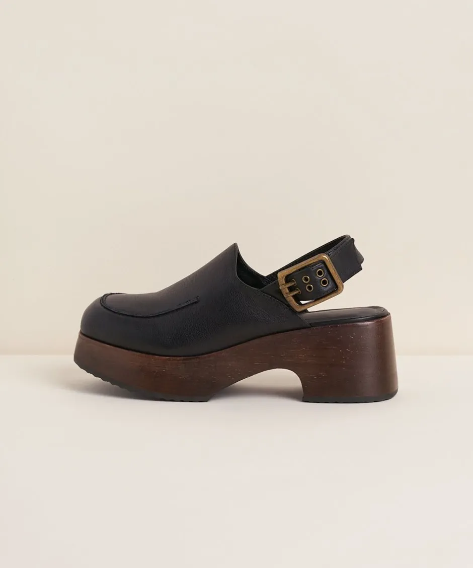 Charlotte Stone Carlos In Black*Women Clogs