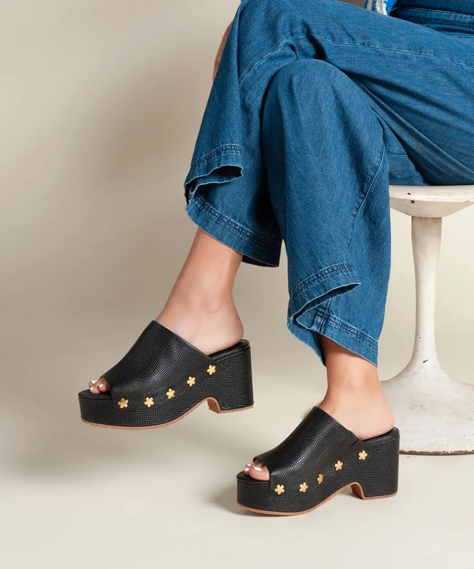Charlotte Stone Ellery In Black Flower*Women Platforms