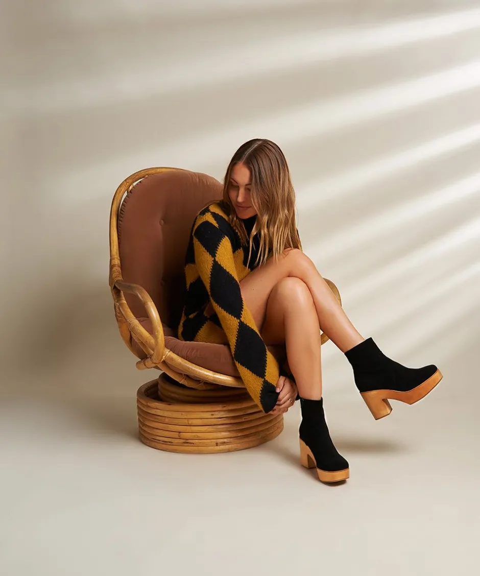 Charlotte Stone Paz In Black Suede*Women Clogs
